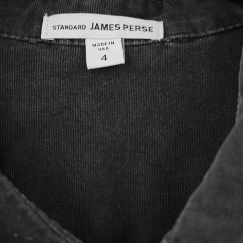 James perse shirt men 4 long sleeve button up dark gray corduroy USA made cotton - Picture 3 of 10
