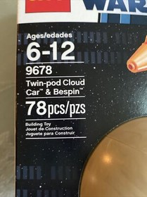 Lego Star Wars 9678 Twin-Pod Cloud Car - Bespin - Lobot (New, Factory Sealed)