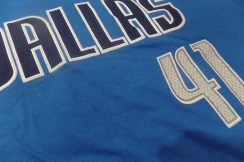 Dallas Mavericks Dirk Nowitzki Throwback Blue Adidas Throwback Shirt New tags - Picture 3 of 4