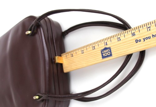 Vintage KerryBrooke BRAUN ECHTLEDER MITTELGROSSER RAHMEN UMHÄNGETASCHE HANDTASCHE GELDBEUTEL + GELDBÖRSE - Bild 12 von 15