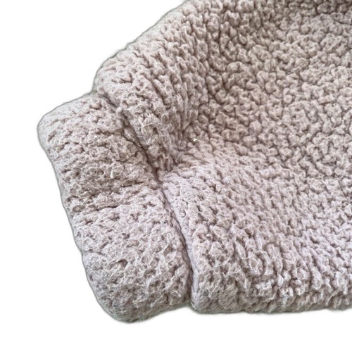 American Eagle Hoodie Womens Sm Teddy Sherpa Pale Pink Fuzzy Hooded Sweatshirt - Picture 5 of 6
