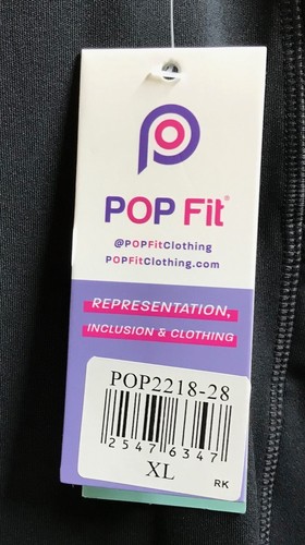 Popfit Women's Pocket Leggings RK Black Size XL NEW - Picture 2 of 4
