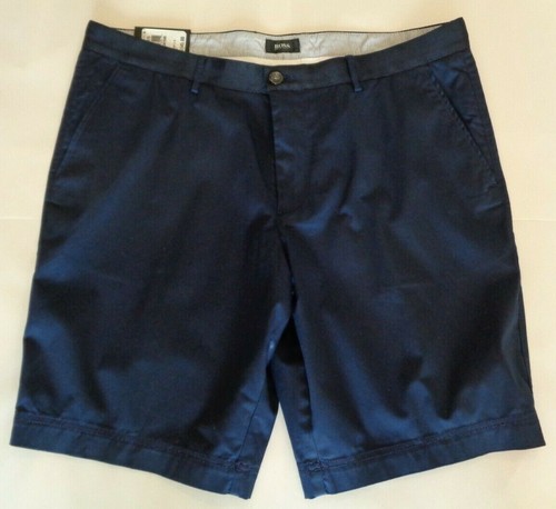 Hugo Boss 36 CRIGAN NORMALE PASSFORM STRETCH dunkelblau flache Vorderseite neu Herrenshorts