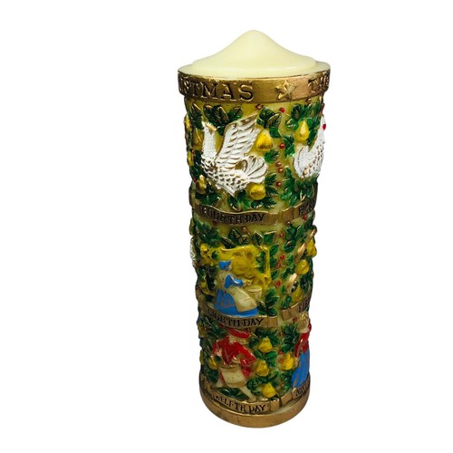 Vintage Beacon Hill Candle 12 Days Of Christmas 12 in Tall 1980’s Japan - Imagen 6 de 11