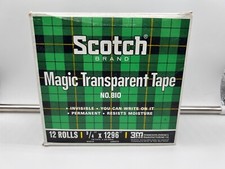 Rare vintage box of individual boxed rolls of Scotch Magic Tape