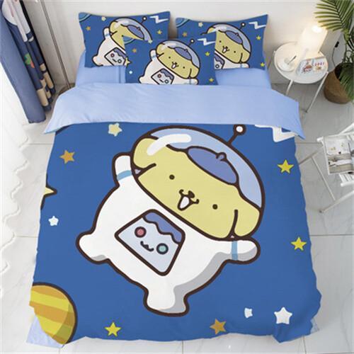 Juego de funda nórdica funda de almohada funda nórdica para dormitorios de estudiante Pom Purin 3/4 piezas - Imagen 17 de 58