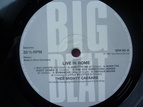Thee Mighty Caesars - Live In Rome ( LP - Big Beat - Garage Rock ) - Picture 2 of 3