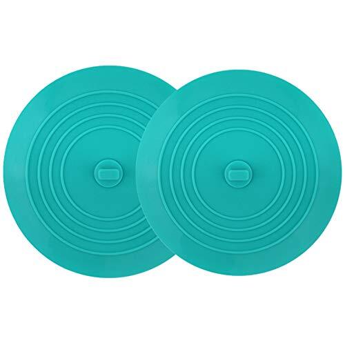 2 Pack 6 Inch Large Drain Stopper Silicone Bathtub Flat Drain Cover Hair Stopper - Picture 1 of 7