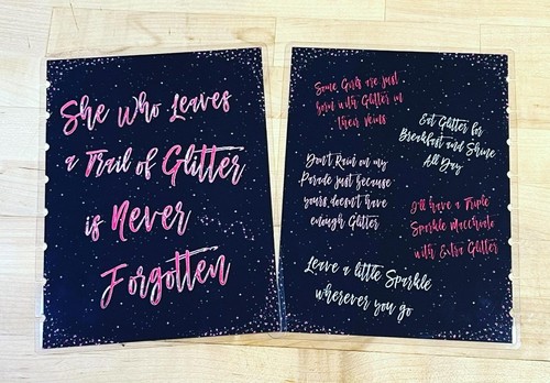 Juego de 4 fundas Trail of Glitter uso con planificador TUL/Arc (8 discos)~ - Imagen 2 de 4