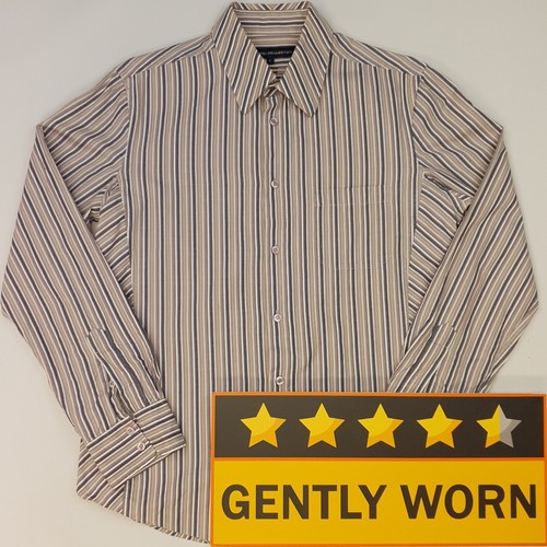 French Connection Shirt Stripe LARGE Slim Fit Multicoloured Long Sleeve Striped - Picture 2 of 14