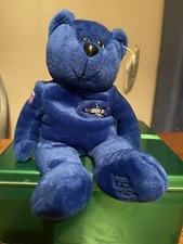 Classic Collecticritters Beanie Bear "The Blue Senator" 1999 Space Shuttle 'rd