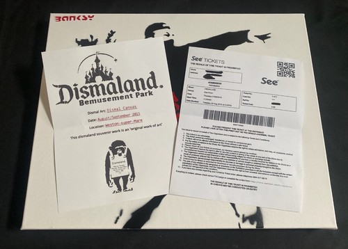 Banksy Rare Large Dismaland Painting 2015 with paperwork - Picture 4 of 6