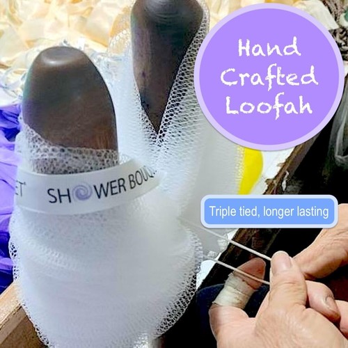 2-Sided Loofah Back Scrubber & Bath Sponge Set - Exfoliate in Style - Picture 4 of 10