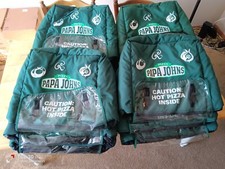 Lot of 12 Papa Johns Insulated thermal pizza delivery hot bags
