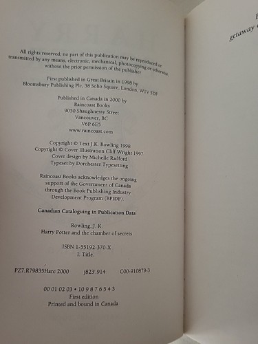 Harry Potter First 3 Books Canadian Editions Philosopher's Stone Wand Error - Foto 12 di 15