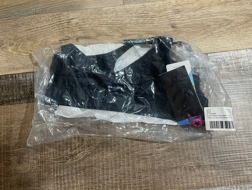 South Beach Women’s Recycled Cut Out Crop Black Bikini Top UK Size 8 US Size 4 - Picture 2 of 6