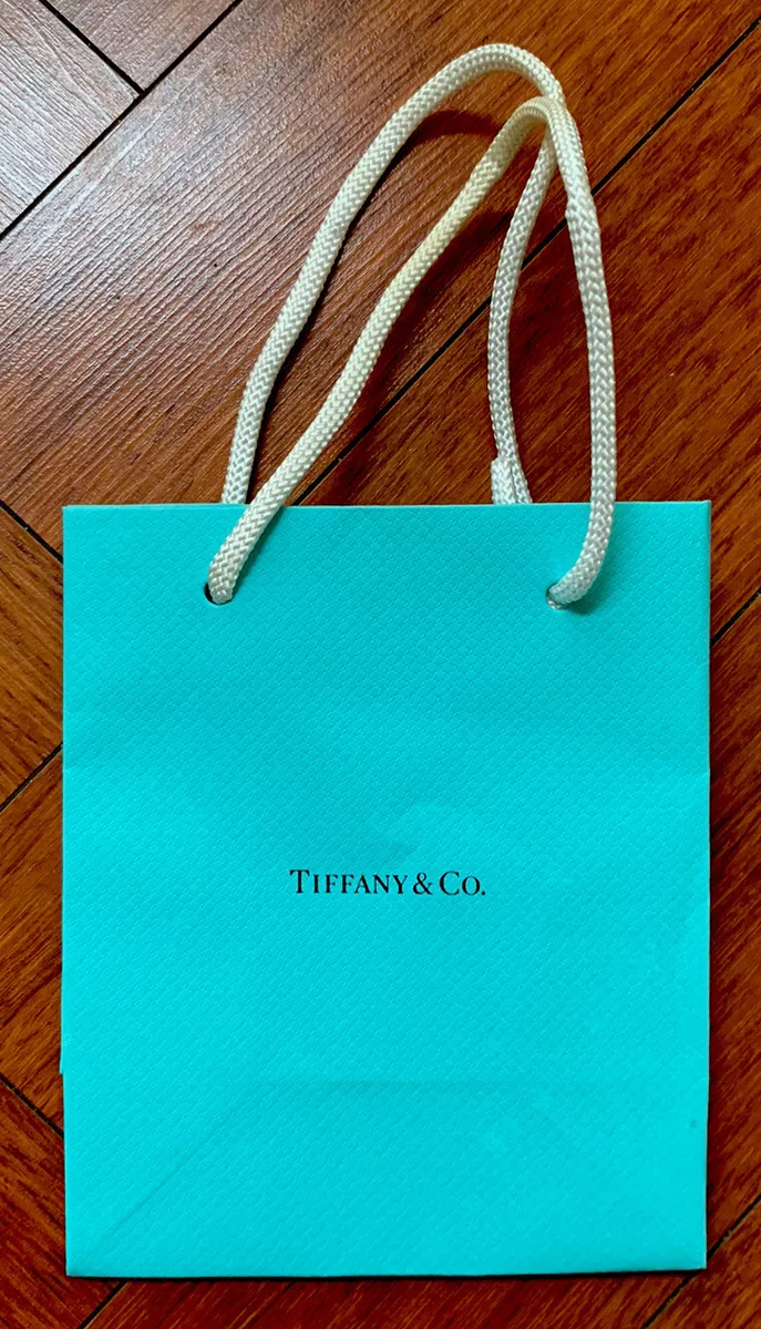 TIFFANY & Co. Packaging 5 x 6 x 3” small blue Paper Gift Shopping Bag