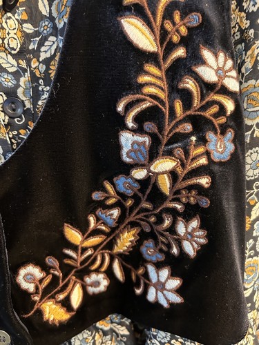 BCX Girl Boho Dress With Slip And Embroidered Velvet Vest Size 14 Girls - Picture 4 of 20