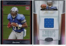 2007 LEAF CERTIFIED JERSEY CALVIN JOHNSON RC  #/849 MINT 2007 BOWMAN CHROME