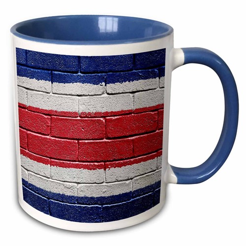 3dRose National flag of Costa Rica painted onto a brick wall  Mug - Bild 2 von 14