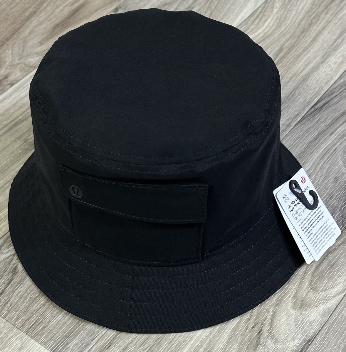 Lululemon On My Level Bucket Hat Pocket Size M/L Black 60460