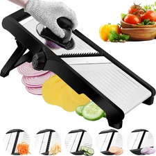Mandoline Food Slicer, Adjustable Mandoline Slicer for Kitchen, Stainless Steel