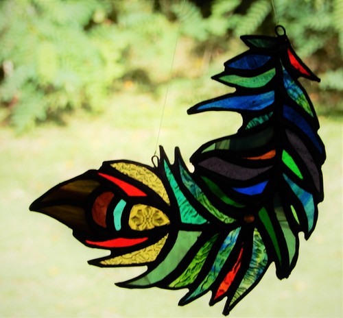 AUSTRALIAN WATER BIRD Giant Cormorant Stained Glass SUNCATCHER 30cm Tall/12 inch - Picture 15 of 24