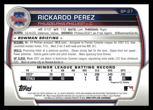 2023 Bowman Paper, Pick Your Card, CYS, All $0.99! BUY 2+ SHIPS FREE! Upd 11/20! - Picture 181 of 349