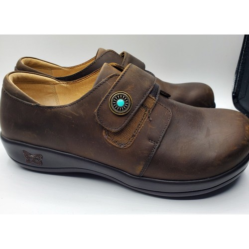 Alegria Womens Joleen Leather Professional Shoe - Oiled Brown, 38M EUC - Picture 2 of 7