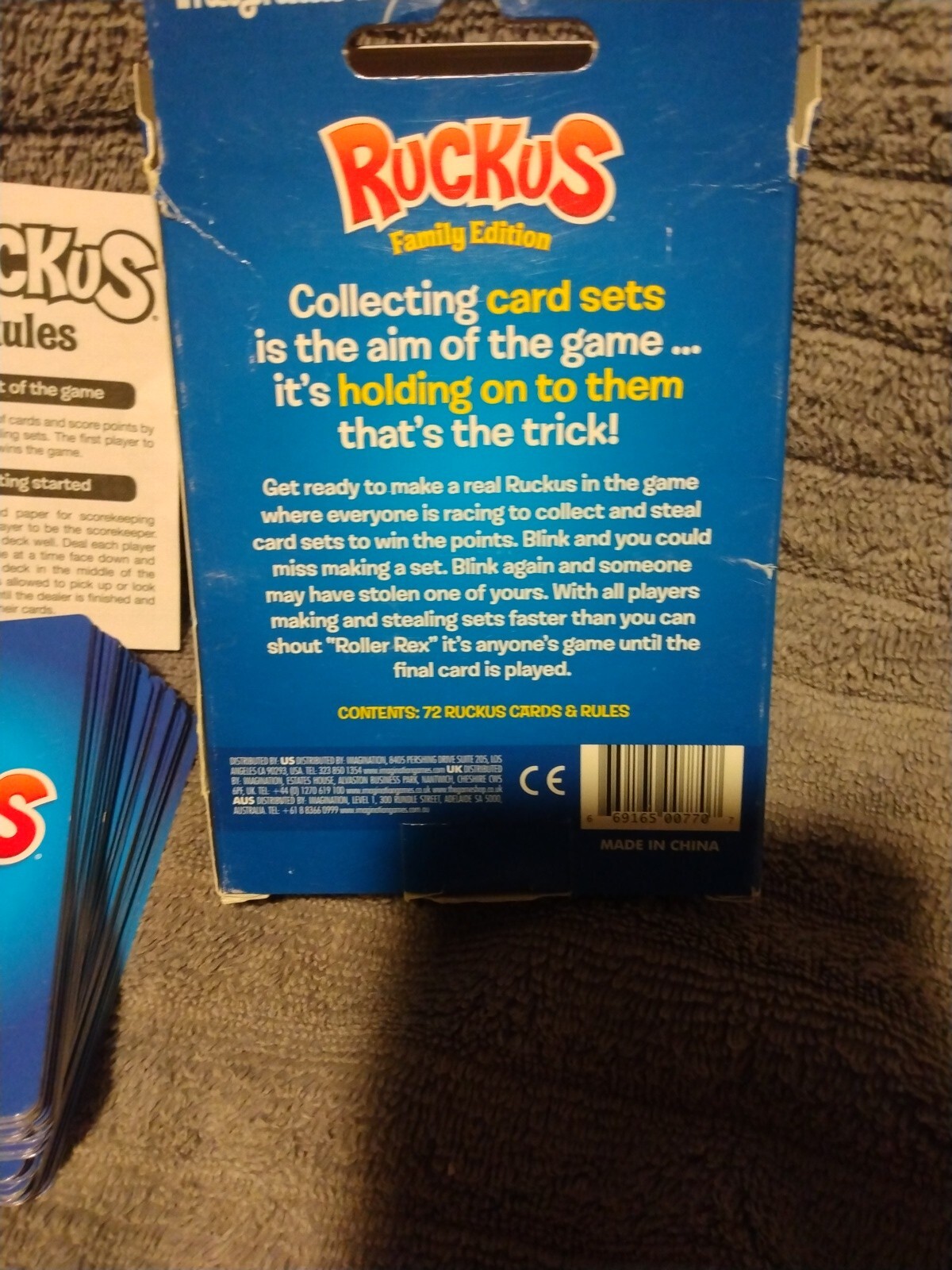 Ruckus Family Edition FunStreet Card Game Imagination COMPLETE PLAYABLE