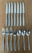 Oneida Camlynn Cleo Flatware 14 Pieces Forks Spoons Knives Mixed Lot