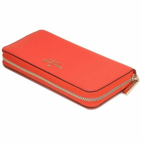 Kate Spade Staci Large Continental Wallet Orange Leather WLR00130 NWT $229 F - Picture 10 of 11