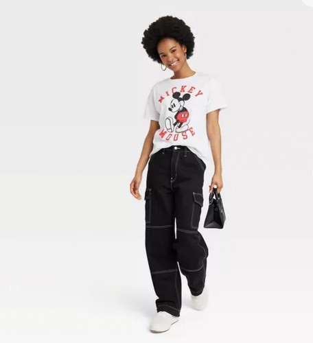 NWT Women's Disney Mickey Mouse Short Sleeve Graphic T-Shirt, White, Size Medium - Picture 6 of 6