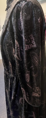 Original Vintage 1970’s Bohemian Velour Paisley Dress - Size 12 *Stevie Nicks* - Picture 7 of 13