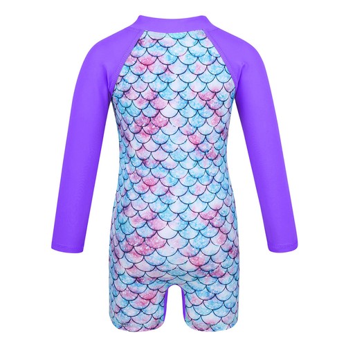 Girls Boys Full Body Cover One Piece Swimsuit UPF 50+ Rashguard Wetsuit Jumpsuit - Picture 47 of 106