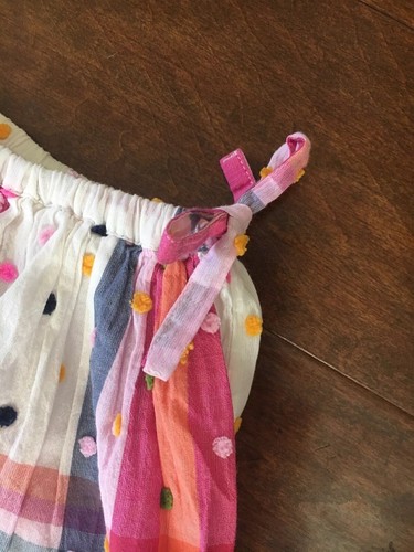Lands End Girls Polka Dot and Plaid Cotton Skirt Size 7 Pink White - Fun! - Picture 4 of 8