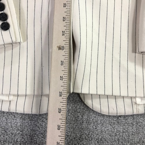 Nili Lotan Blazer Womens 10 Beige $795 PinStripe Dress Suit Jacket Sport Coat - Picture 10 of 15