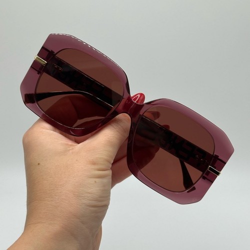 FENDI Sunglasses FE40065F 5681S Transparent Burgundy Women NEW - Picture 9 of 13