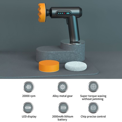 Car Polishing Machine,Cordless Car Buffer Polisher Kit USB J9V8 - Picture 10 of 10