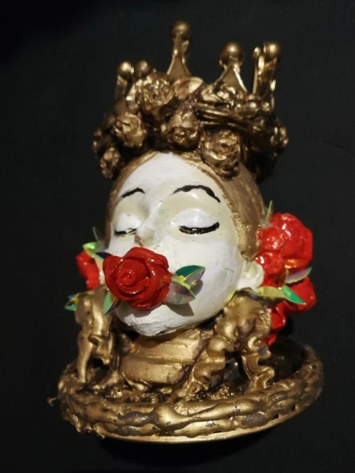 художественная скульптура кукла дубовая принцесса голова фигуративный декоративный современный домашний декор 1 - Изображение 3 из 4