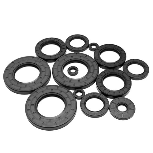 NBR Öldichtringe Wellendichtring TC Doppellippe mit Federstaubfett metrisch - Bild 2 von 7