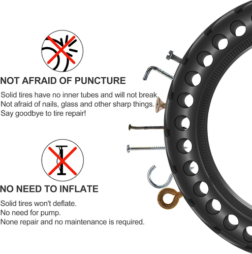 Solid Tire Compatible with Xiaomi M365 / Gotrax GXL V2, 8.5 Inches Solid Tires E - 第 5/12 張圖片