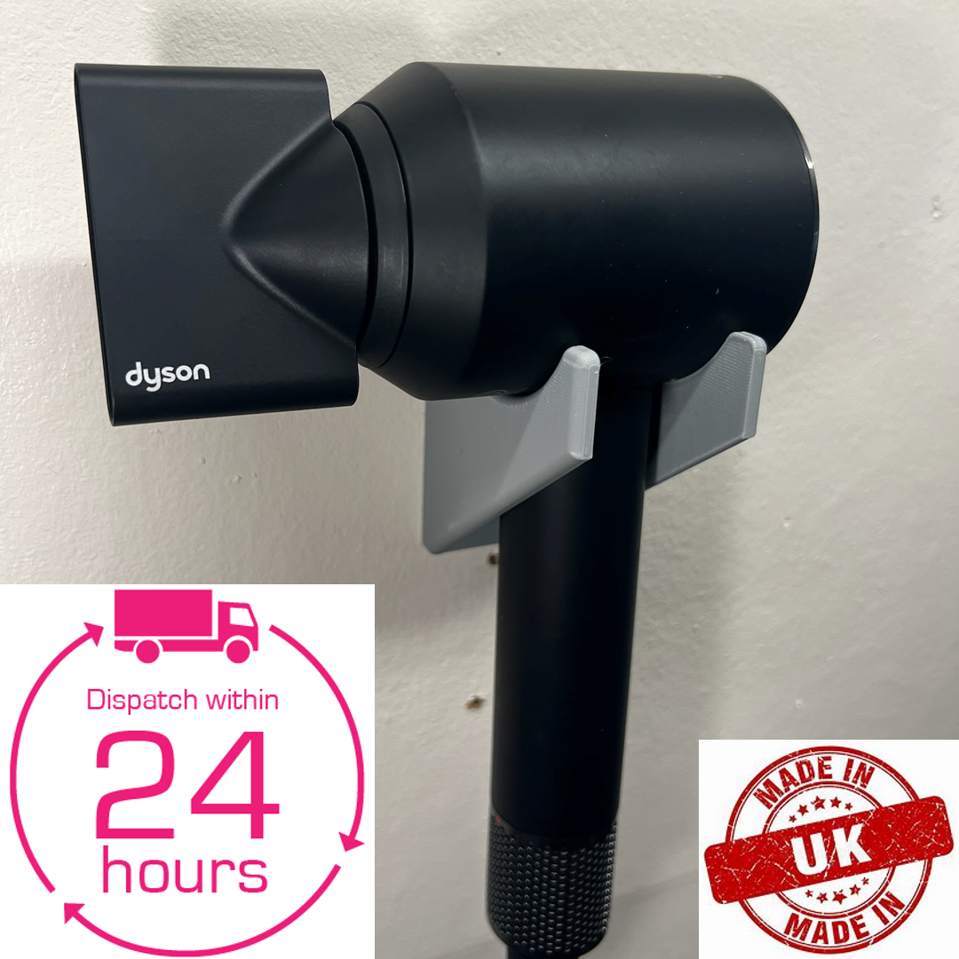 Wall Mount Bracket Stand Holder for Dyson Supersonic Hair Dryer Grey