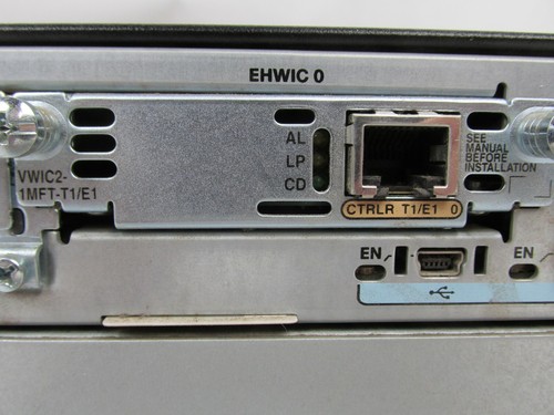 Cisco 2900 Series 2911 V02 Integrated Service Router VWIC2-1MFT-T1/E1 Voice Card - Picture 4 of 11