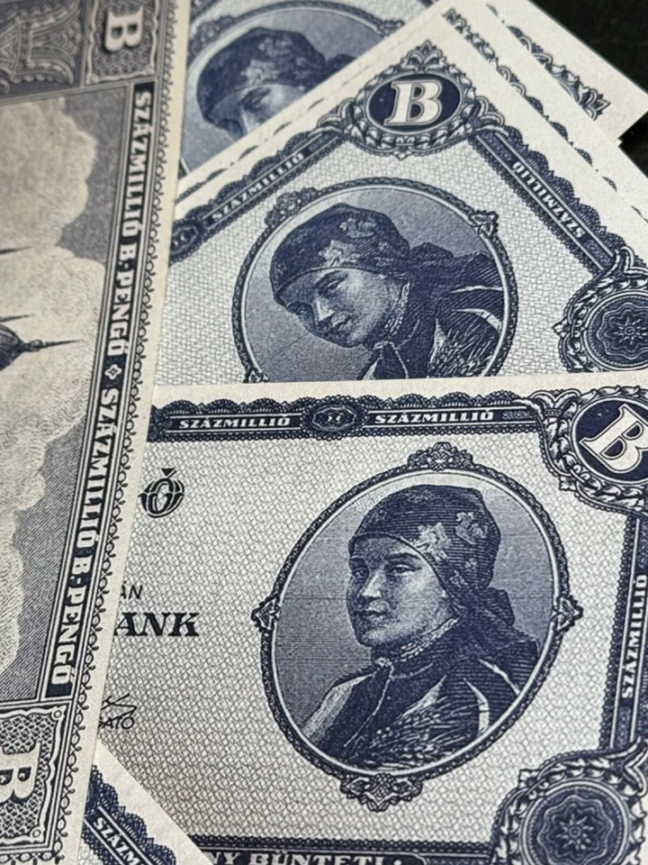 Auténtica Hungría 100 Quintillones B-Pengo 1946, EXCELENTE GEMA SIN CIRCULAR Moneda P-131 💎 Foto 2 de 4