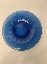 Vintage Tiara Glass Imperial Blue Kings Crown Thumbprint Plate Replacement