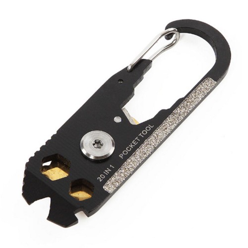 20 In 1 Multifunctional Mini Mountaineering Buckle Carabiner Clip Hook Keychain - Bild 4 von 7