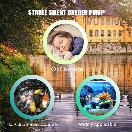 Solar Oxygen Pump Fish Tank Oxygenator Aquarium Oxygen Aerator Pond Aerator G7Q2 - Picture 2 of 18