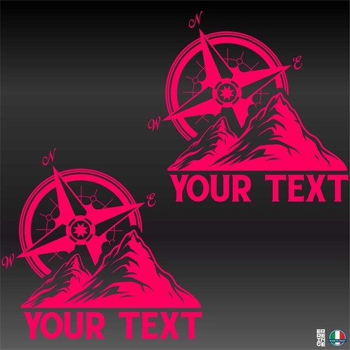 2 Stickers Adhesivos BUSSOLA MONTAÑA OFF ROAD Auto Camper Pickup Jeep 4X4 Cofano - Imagen 15 de 20