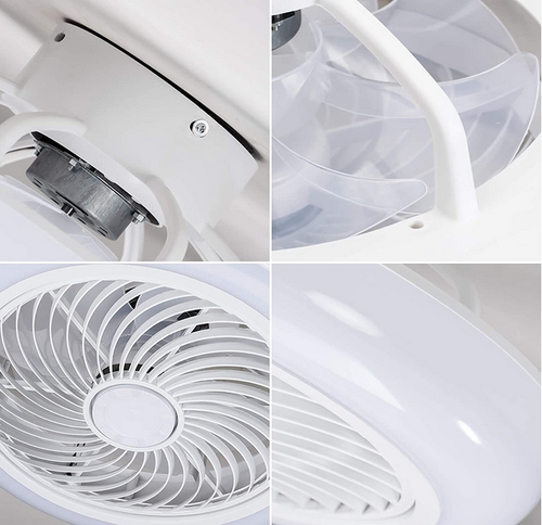 LCiWZ 18 ln Ceiling Fan with Lights, Enclosed Low Profile Fan Light, LED 72W - Bild 5 von 5